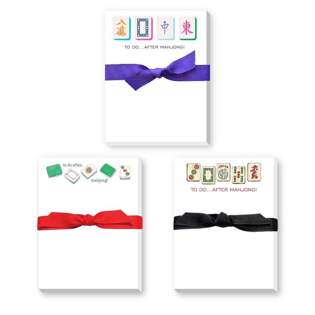 TO DO AFTER MAHJONG MINI NOTEPAD: TILES-RED RIBBON
