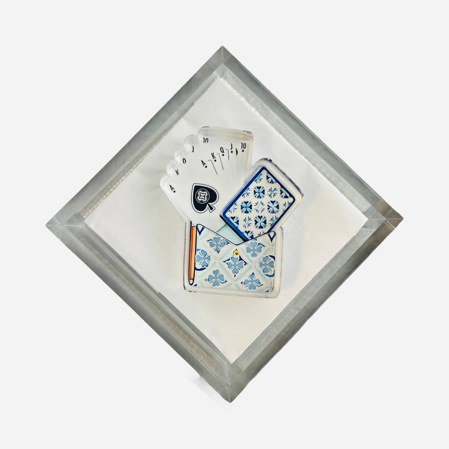Acrylic Napkin Weight, Card Game
