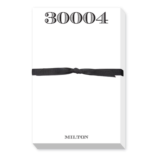 ZIP CODE PORTRAIT PUDGY NOTEPAD: BLACK