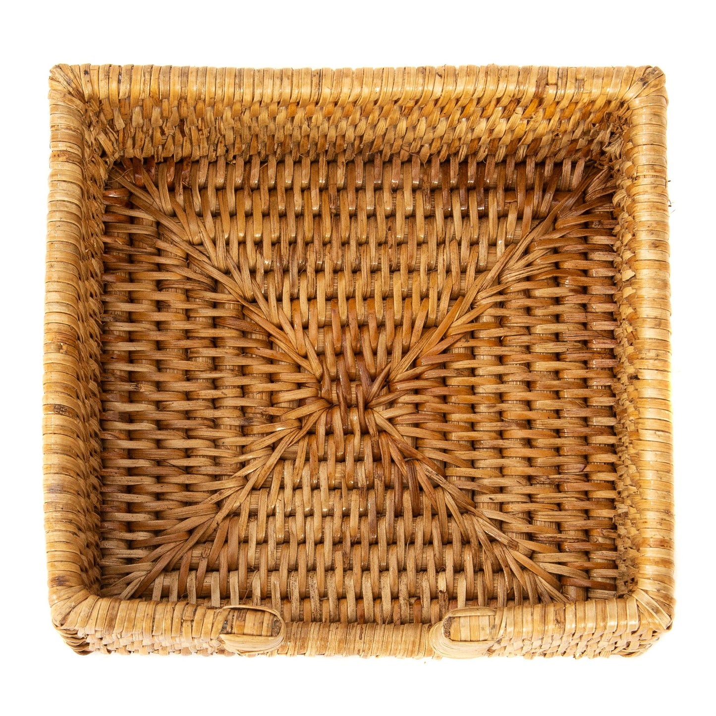 Artifacts Rattan™ Cocktail Napkin Holder with Cutout: Honey Brown