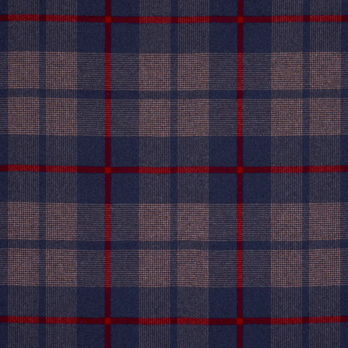 Montana Wool Plaid (Navy) Fabric