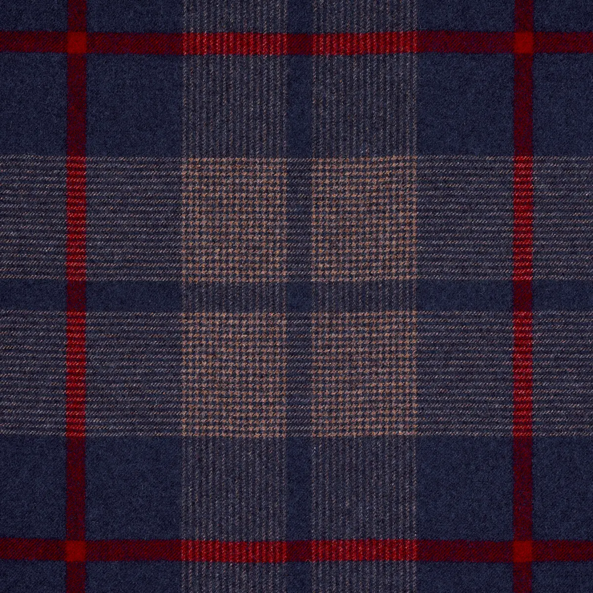 Montana Wool Plaid (Navy) Fabric