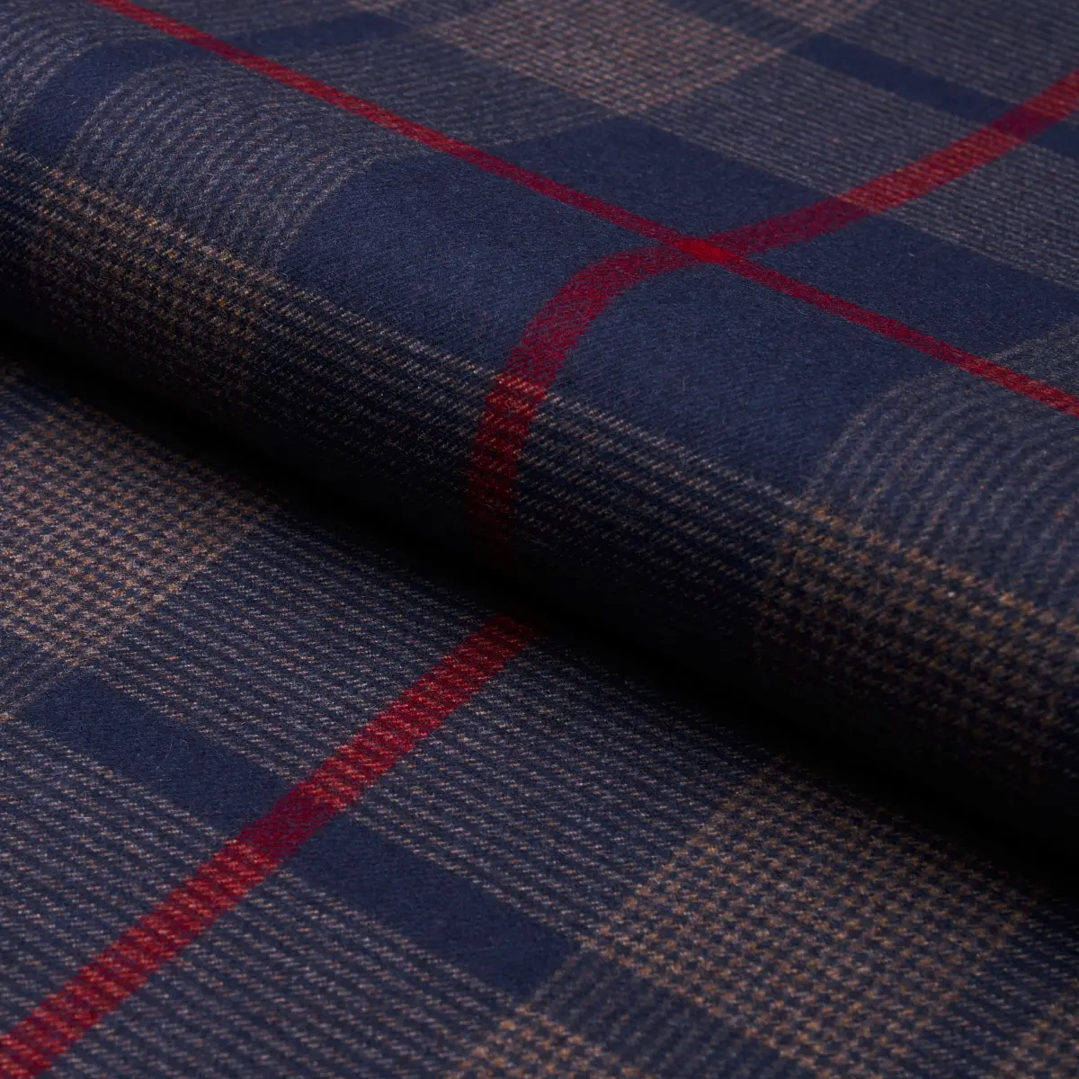 Montana Wool Plaid (Navy) Fabric