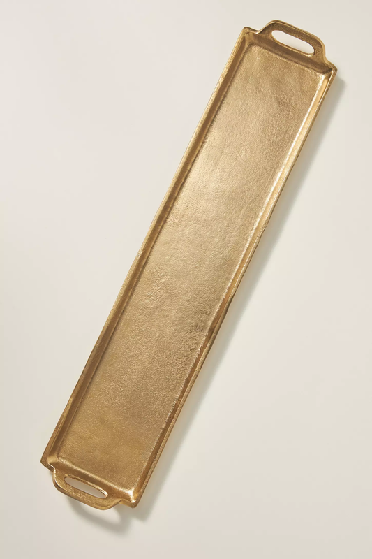 Gold Aluminum Tray with Handles