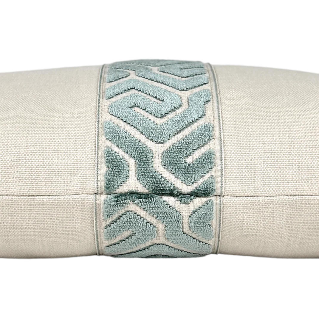 Lennon Pillow / Aquamarine Sand, 14" x 20"