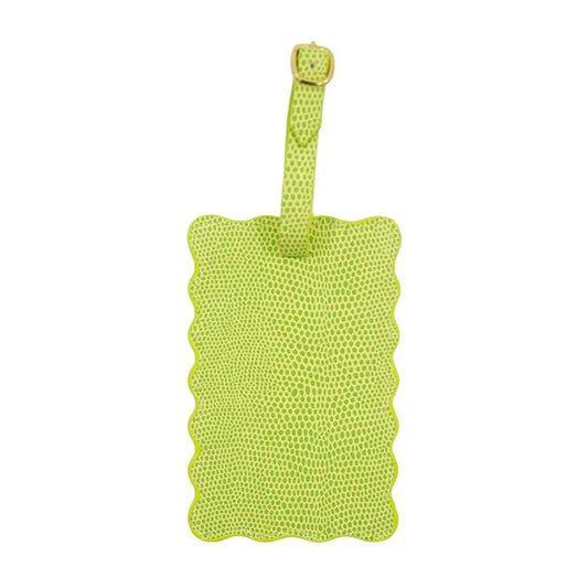 Lizard Scallop Luggage Tag Green