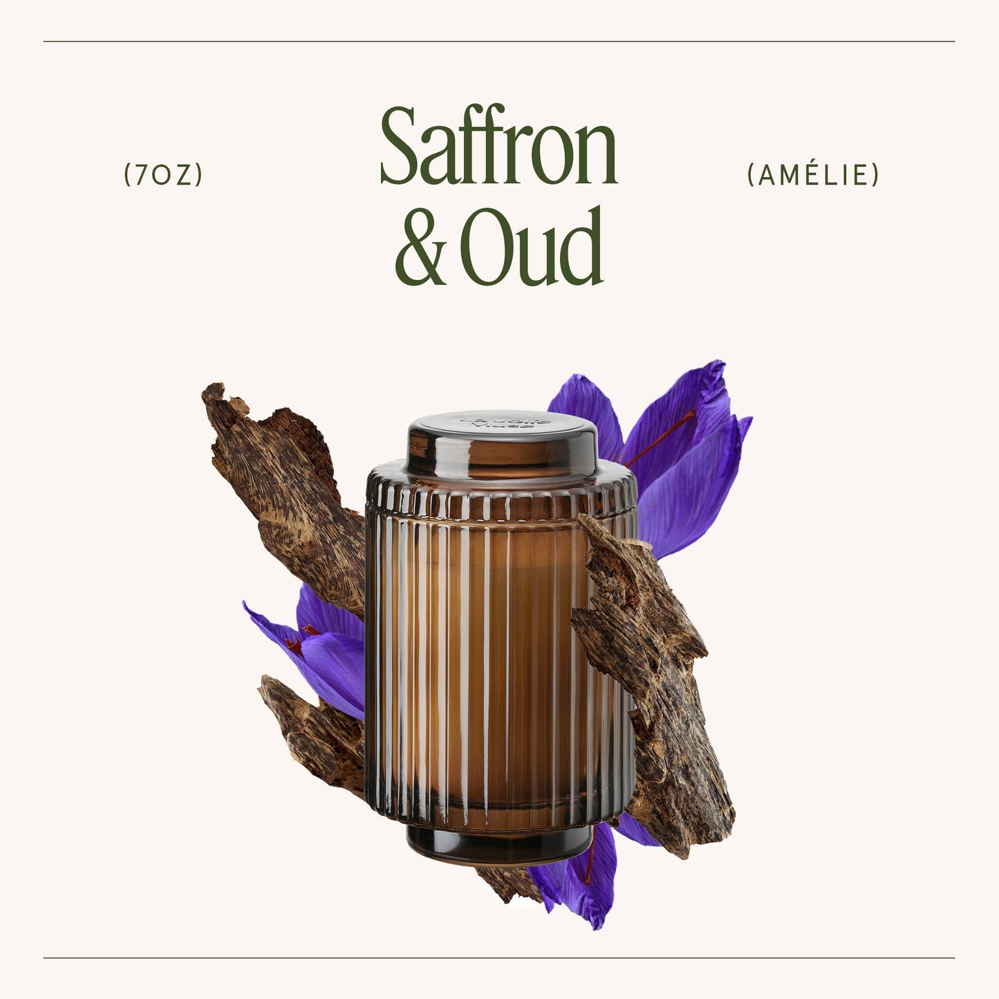 Amélie - Saffron & Oud 7oz Candle Tester