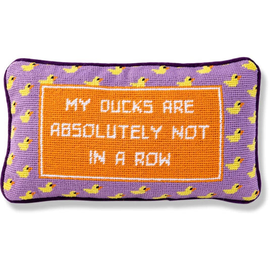 Ducks in a Row Needlepoint Pillow