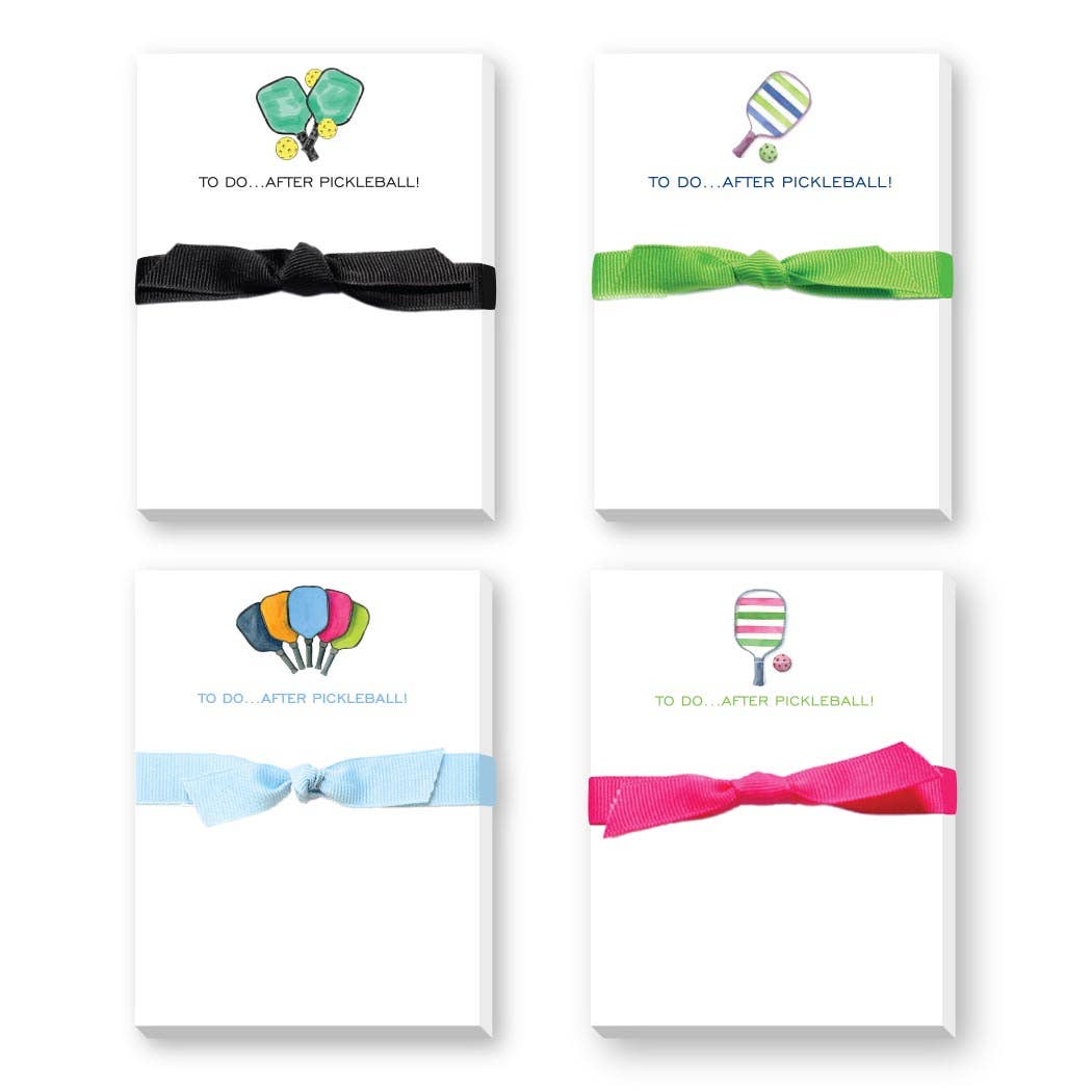TO DO AFTER PICKLEBALL MINI NOTEPAD - Donovan Designs Charm: BLUE/GREEN PADDLE