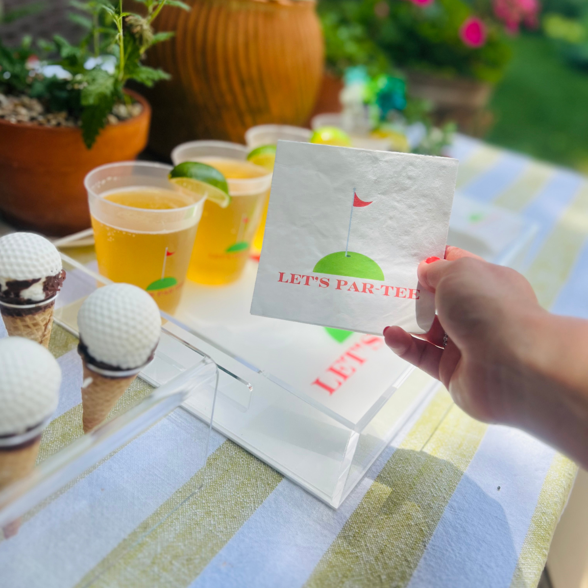 Let's Par-Tee Golf Cocktail Paper Napkins