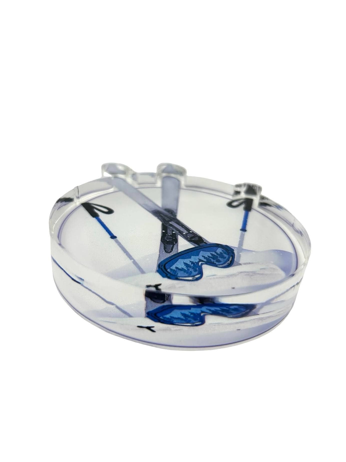 Acrylic Napkin Weight, Ski
