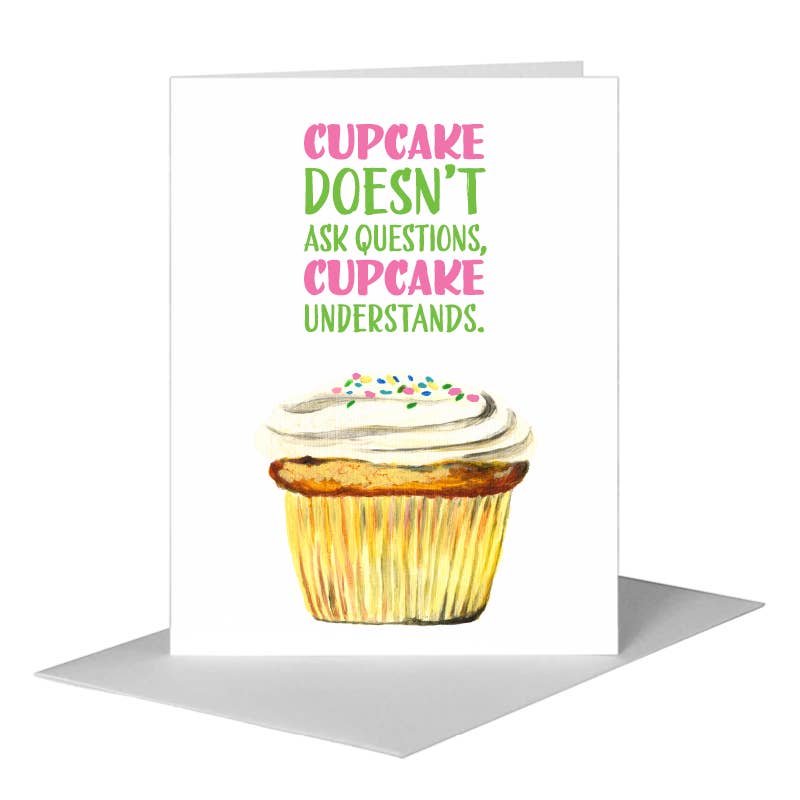 Rainbow Sprinkles Cupcake, Greeting Card (7894C): EN Card