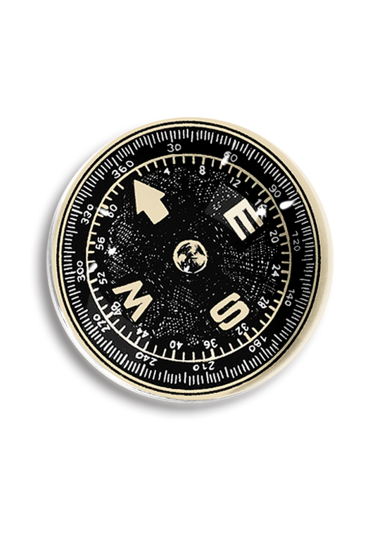 Vintage Compass Dome Paperweight
