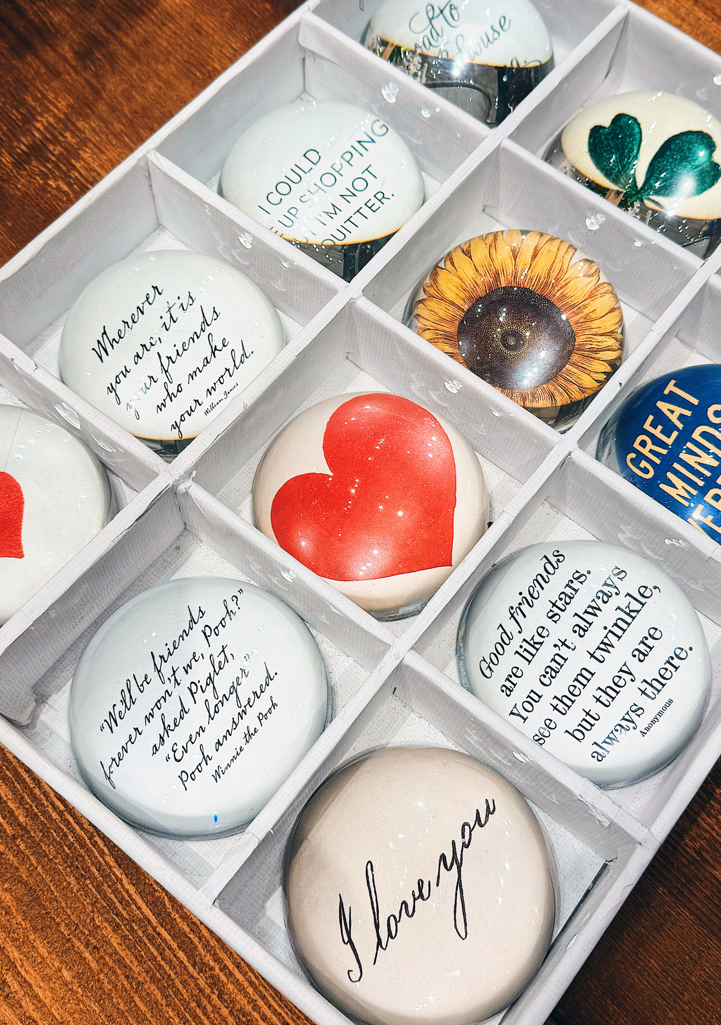 Vintage Compass Dome Paperweight