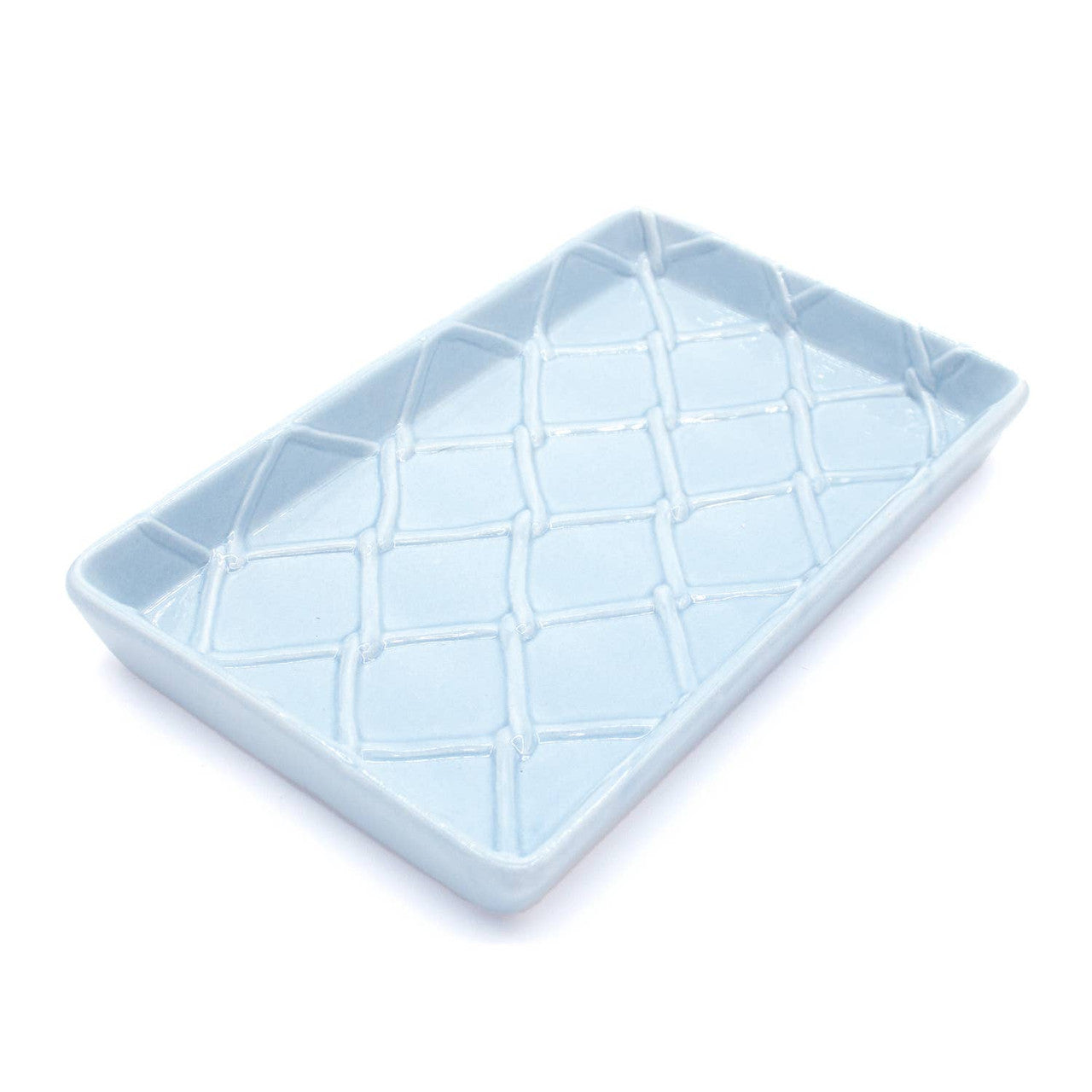 Light Blue Textured Beverage Napkin Holder