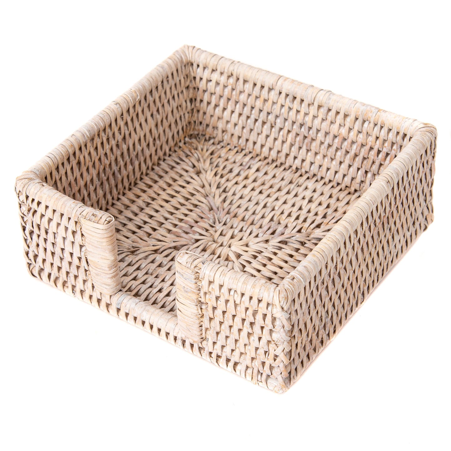 Artifacts Rattan™ Cocktail Napkin Holder with Cutout: Honey Brown