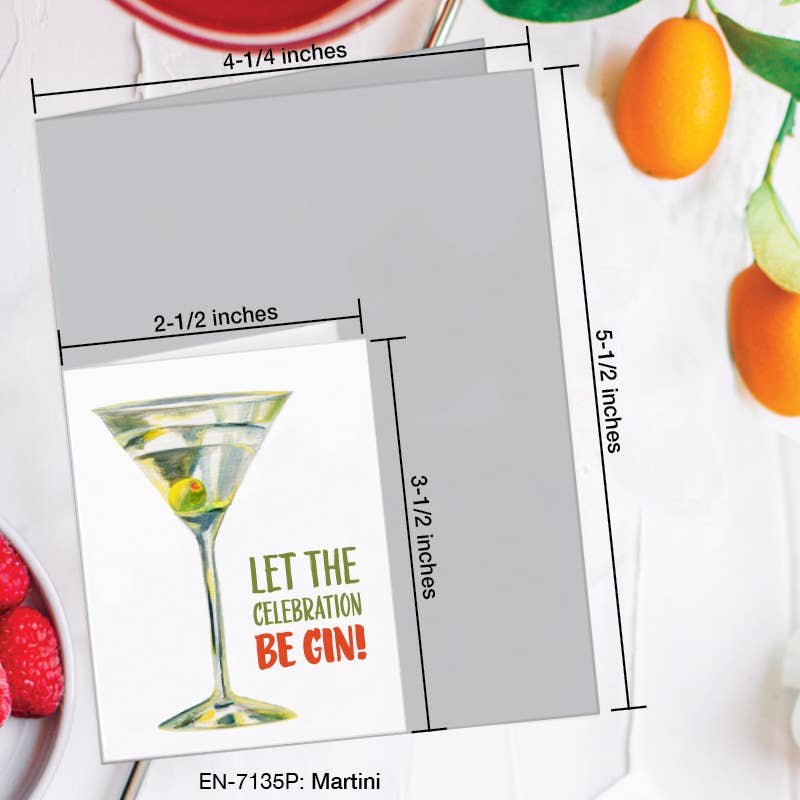 Martini, Greeting Card (#7135P)