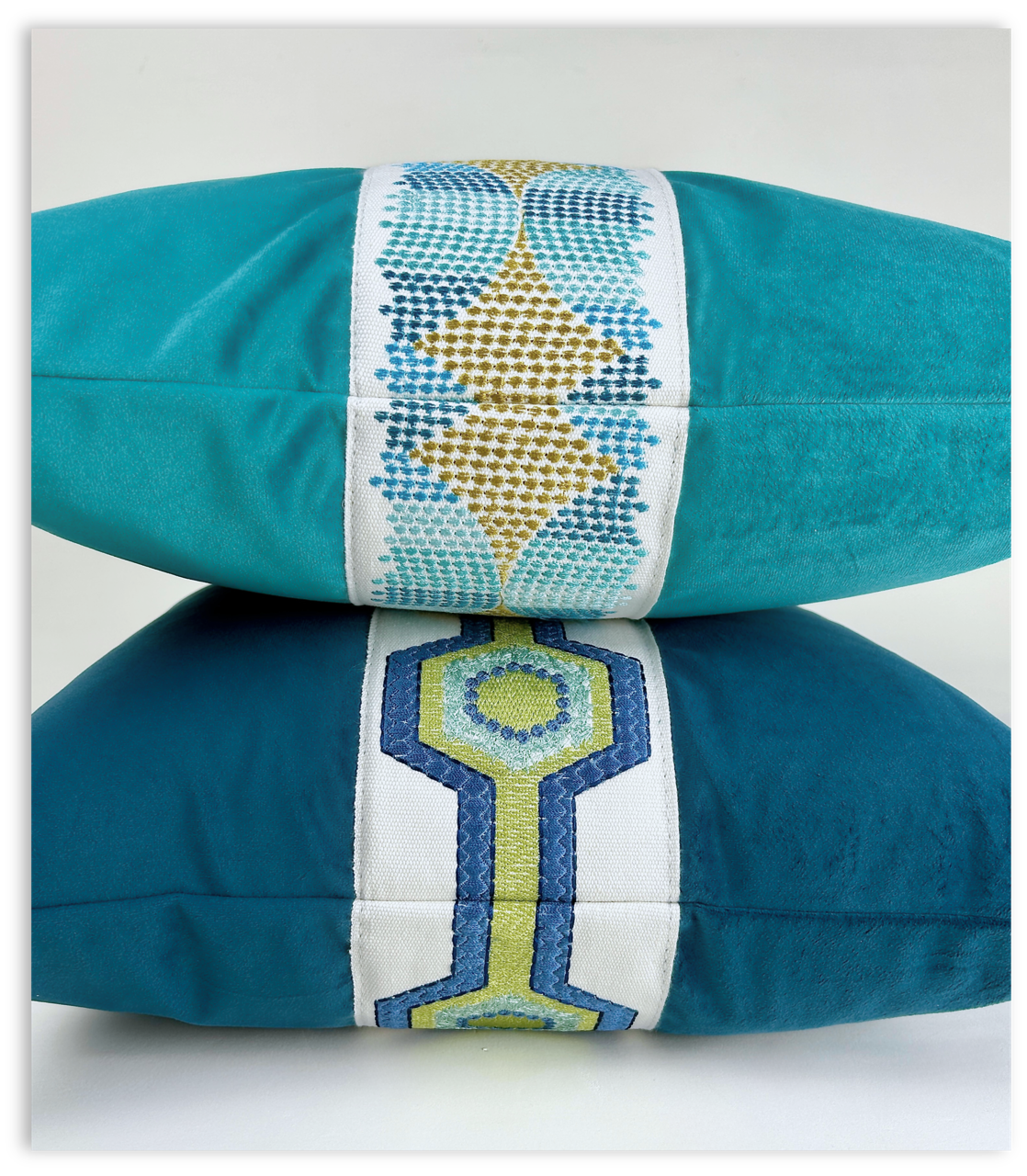 Roan Petrol Blue Velvet Throw Pillow: Petrol / 16x24"