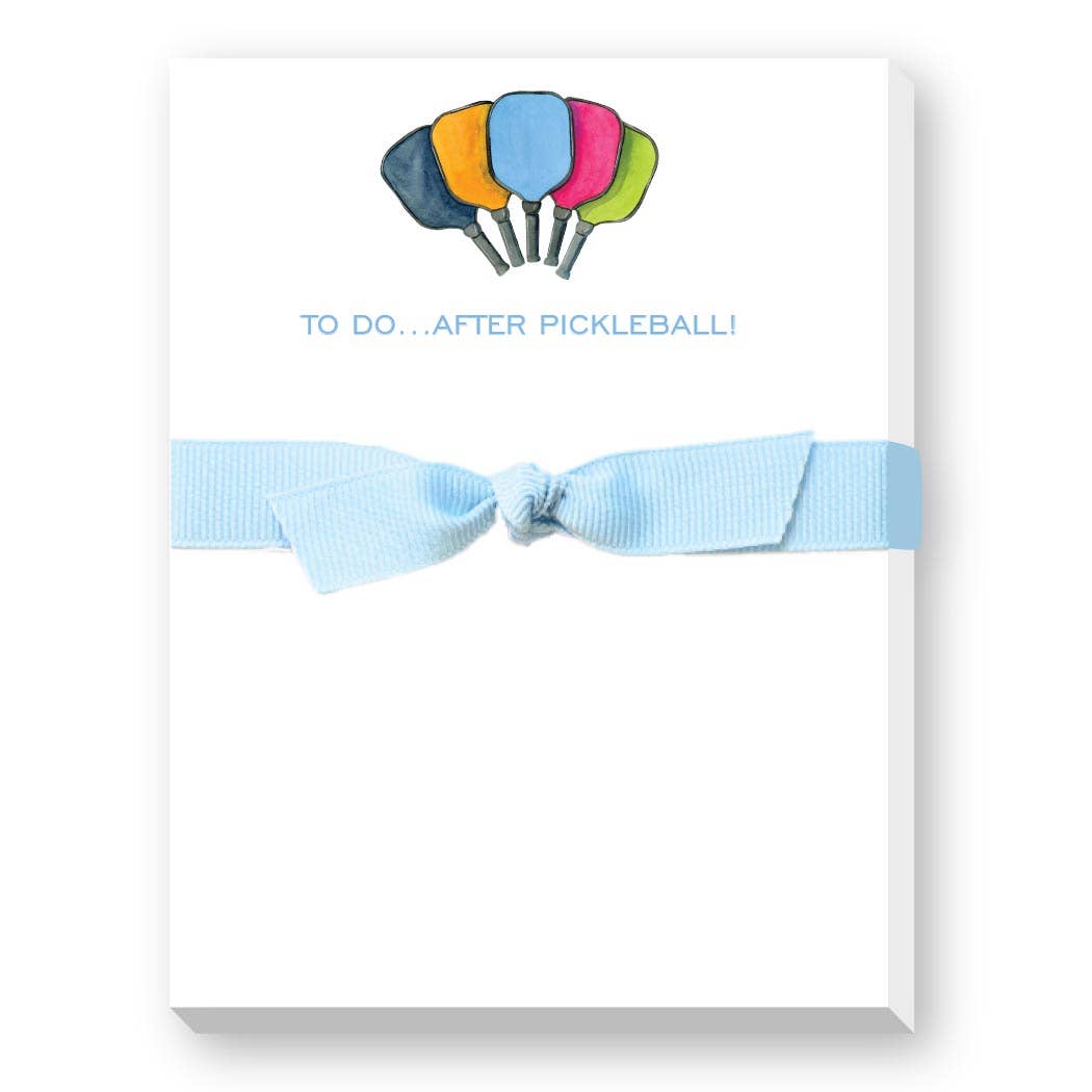 TO DO AFTER PICKLEBALL MINI NOTEPAD - Donovan Designs Charm: BLUE/GREEN PADDLE