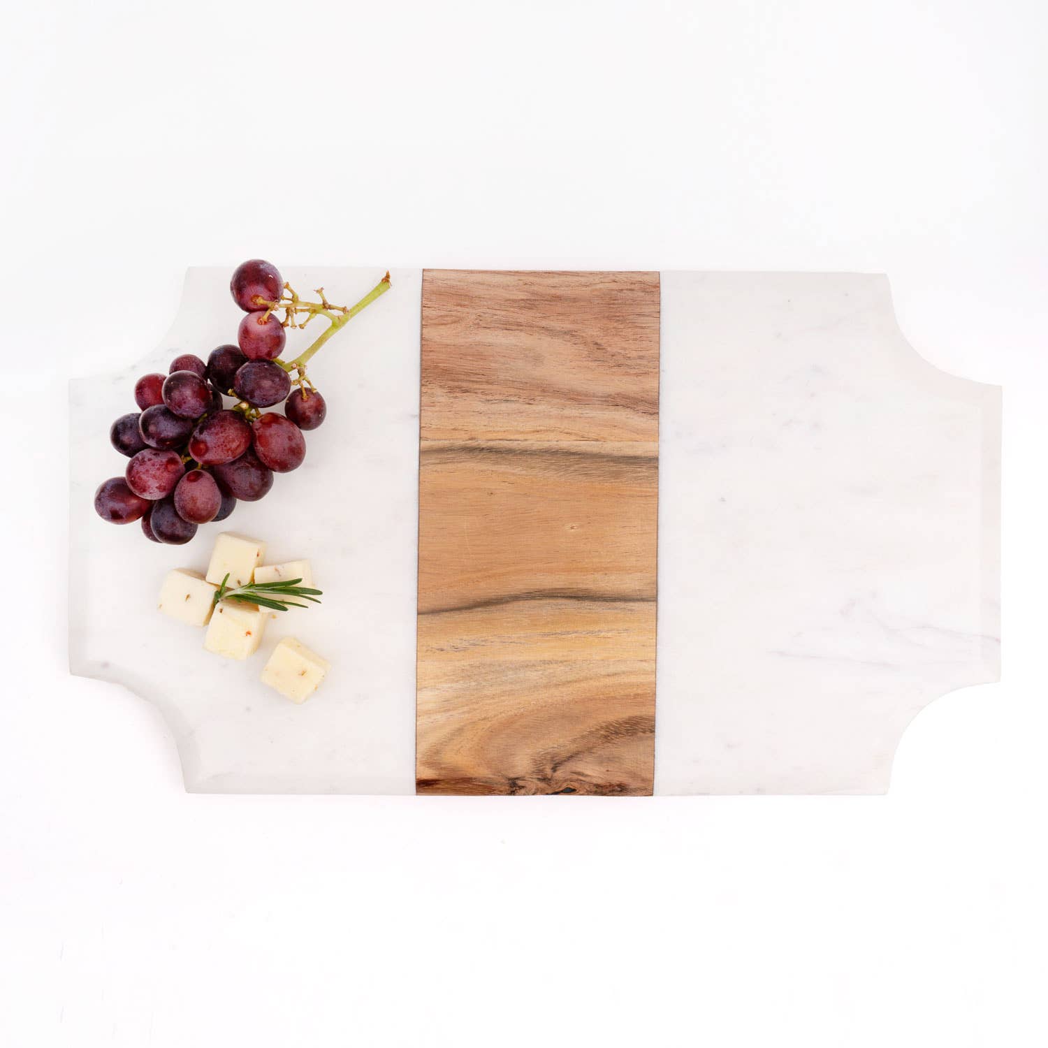Marble & Wood Beveled Serving Board - Thumbnail 5