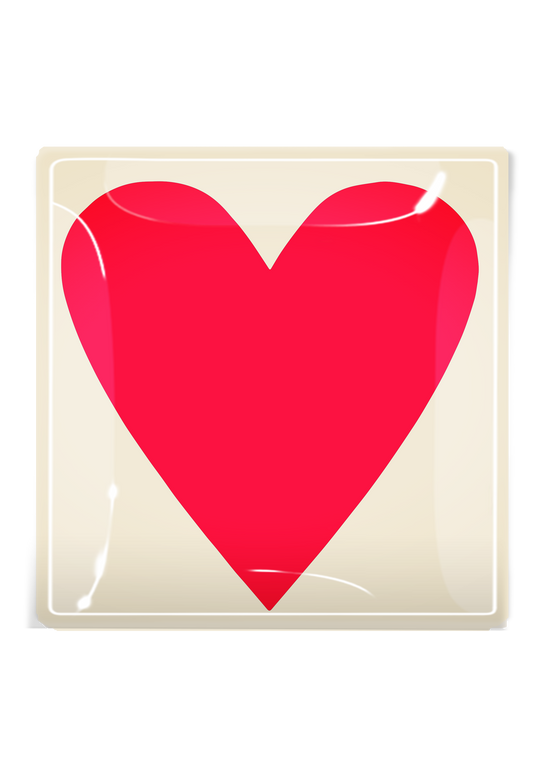 I Heart You Decoupage Glass Tray: 6"X 6"