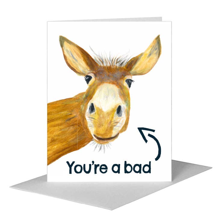 Donkey Face, Greeting Card (#8055F): Enclosure Card