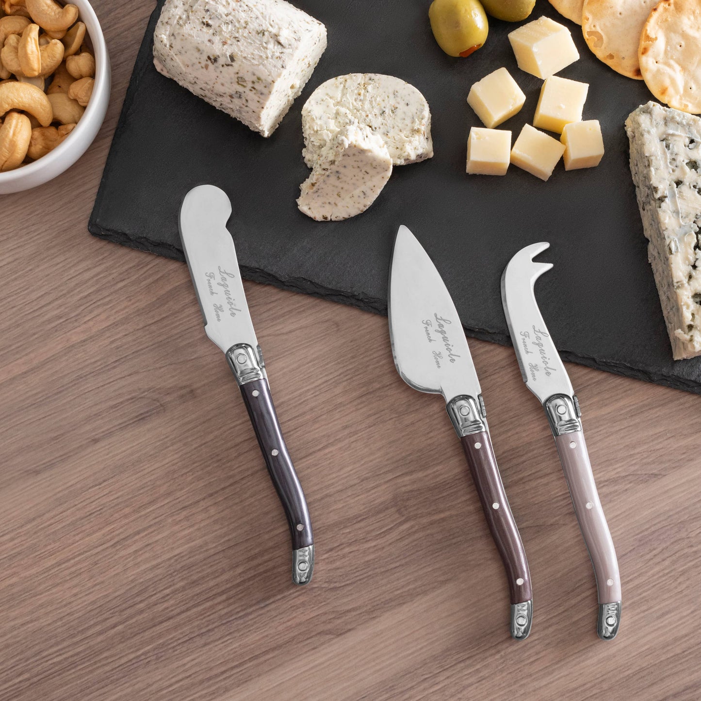 Laguiole 3 Piece Cheese Knives - Warm Spice