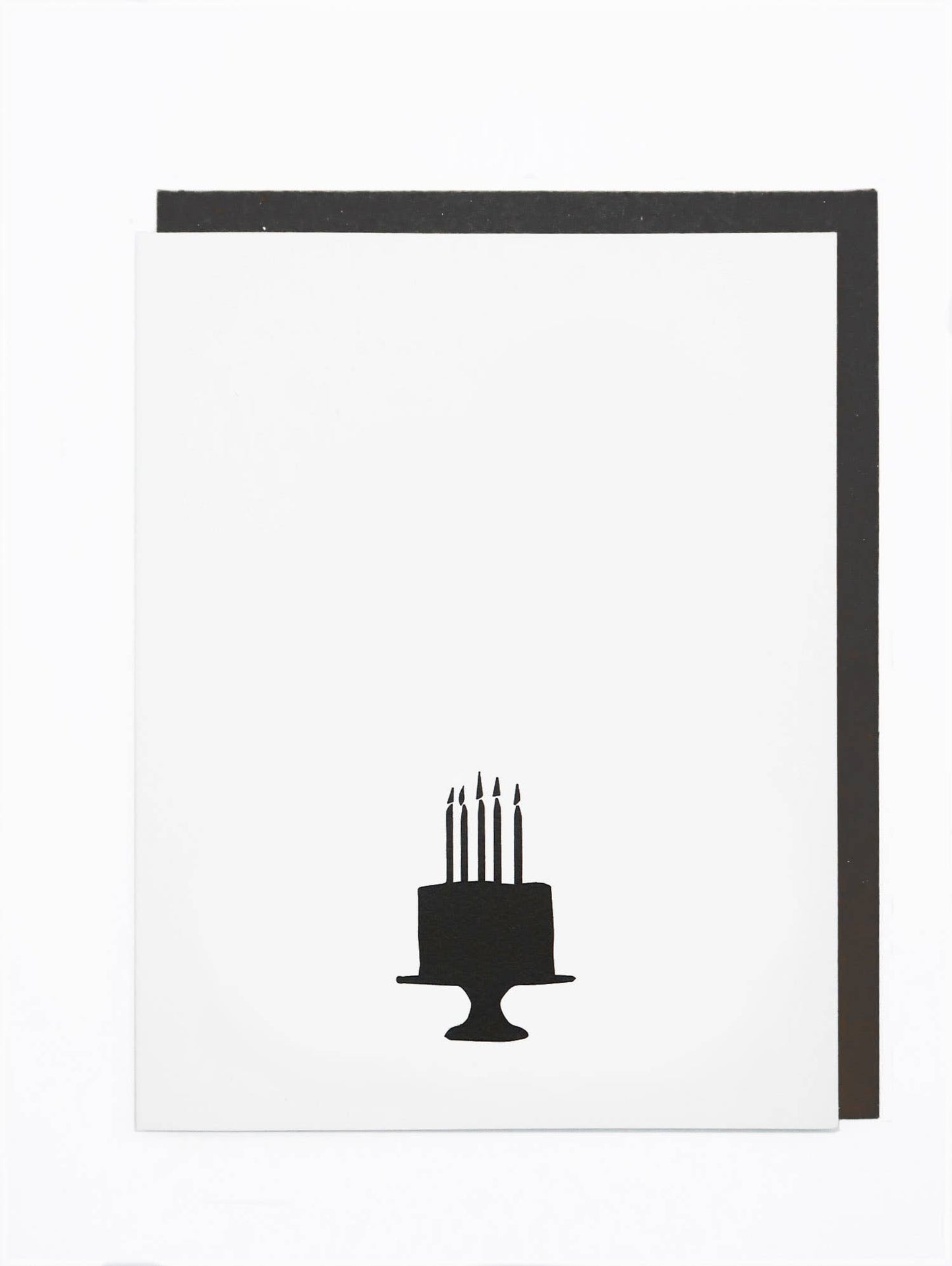 Birthday Cake Silhouette Letterpress