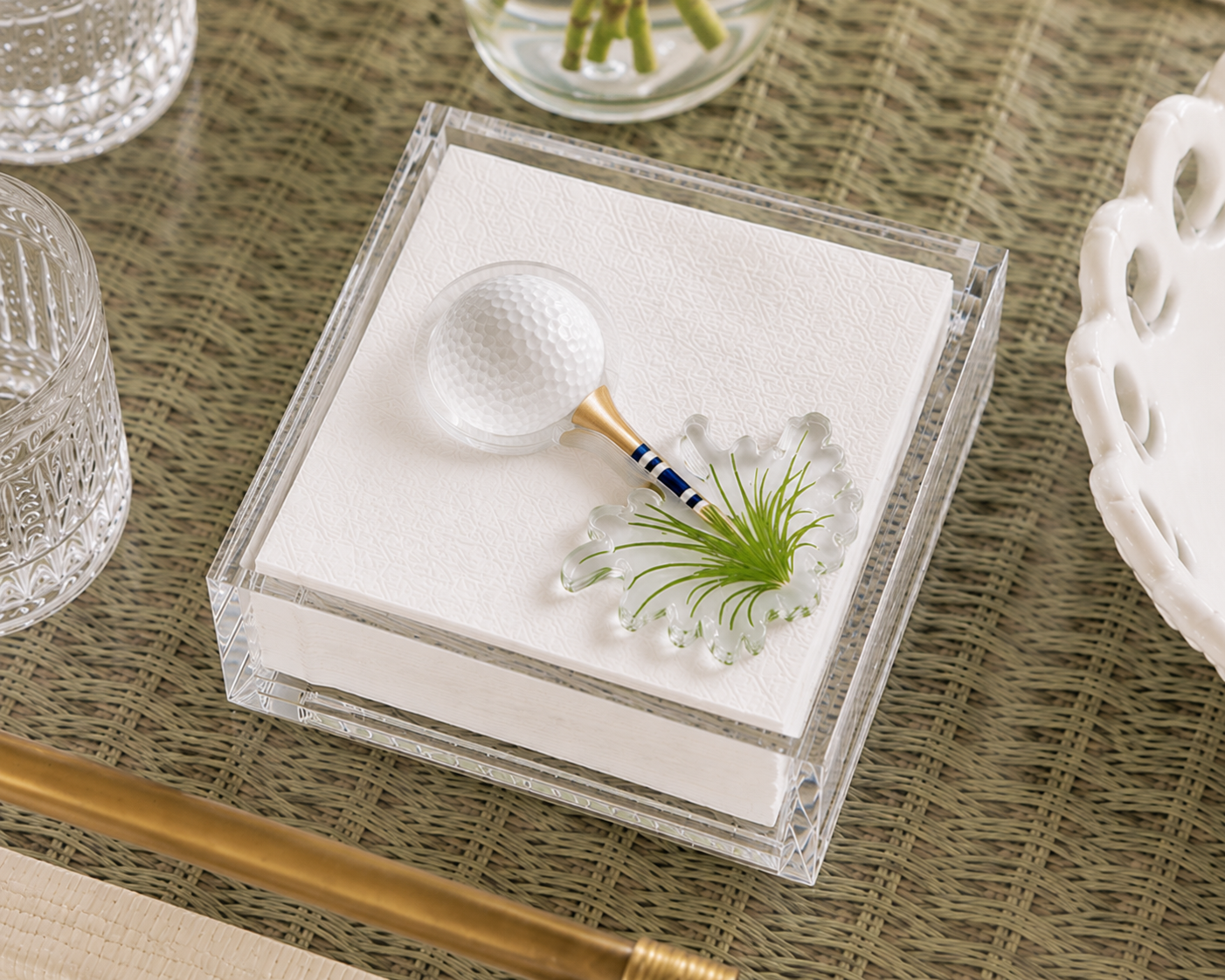 Acrylic Napkin Weight, Golf