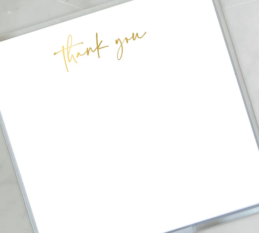Small Gold Foil Thank You Notepad