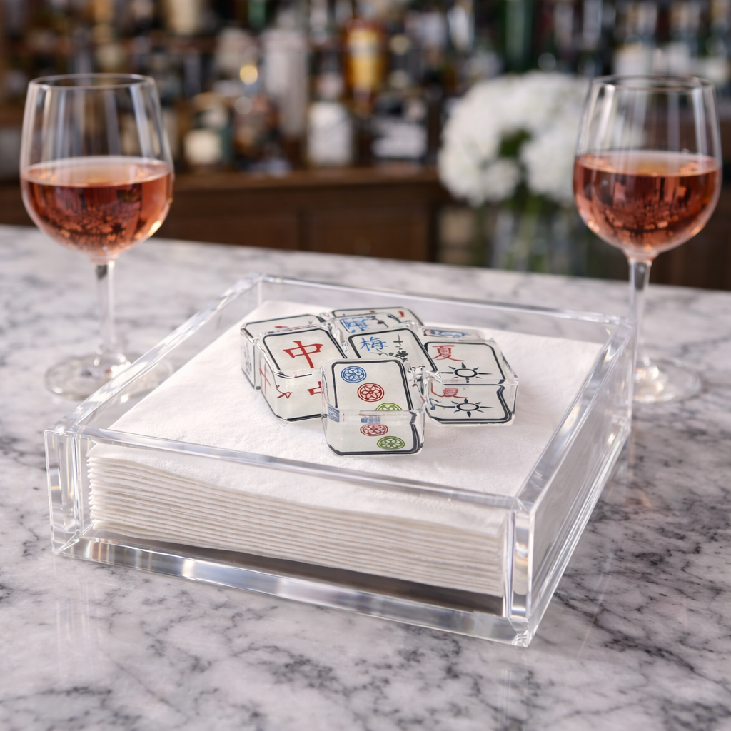 Acrylic Napkin Weight, Mahjong 4