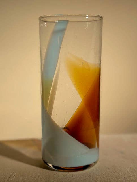 High Ball Glasses: Pistachio (Green + White)