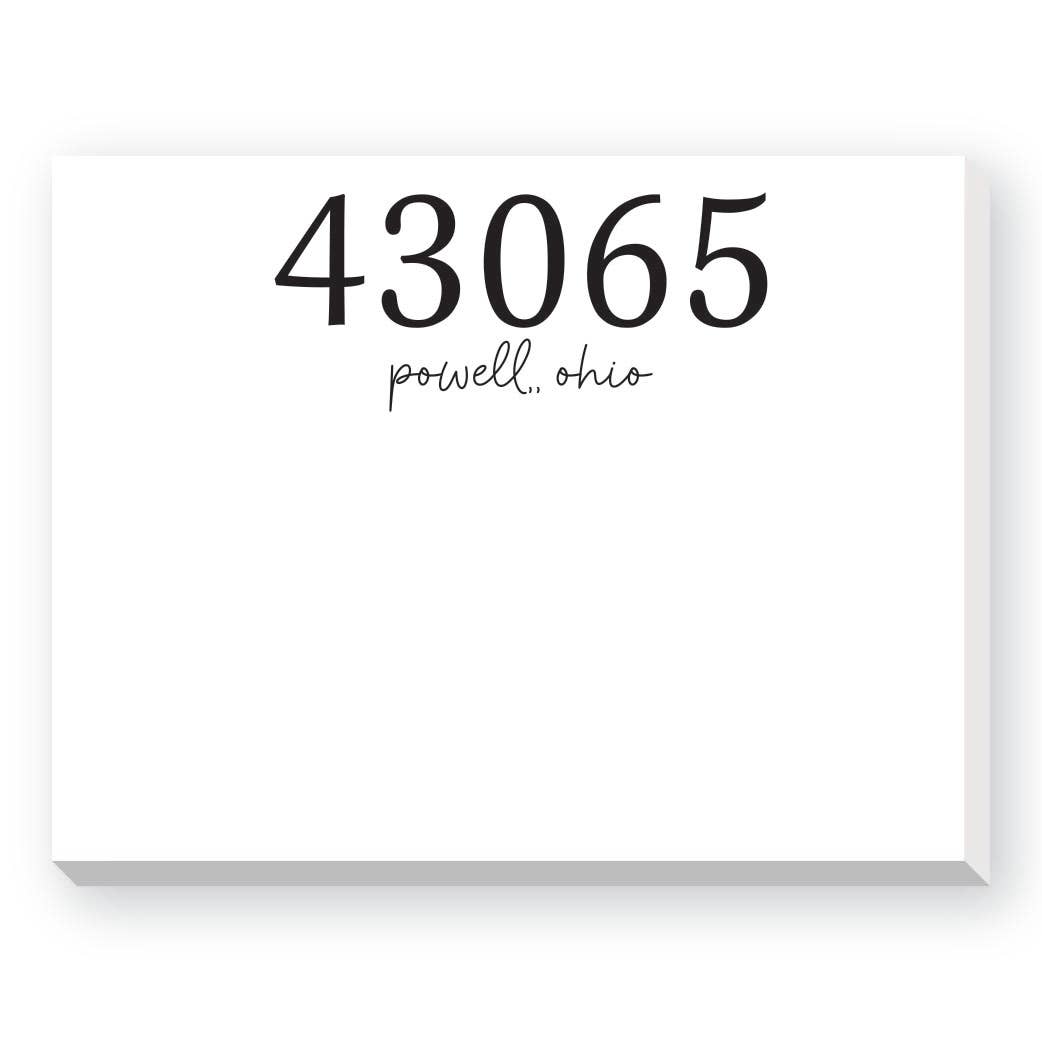 ZIP CODE DITTIE NOTEPAD: Navy