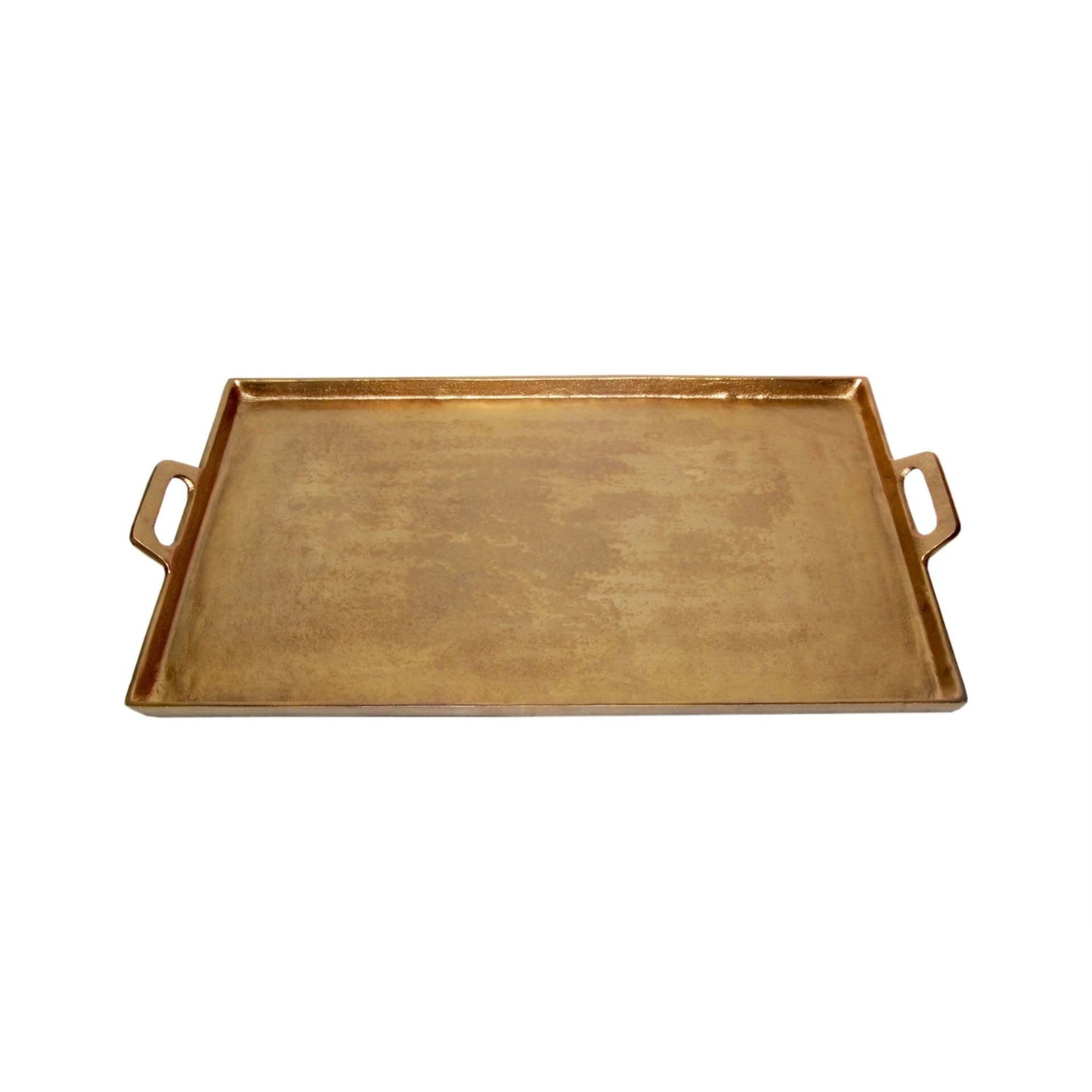 Aluminum Tray with Handles 11.5x20/Antique Brass
