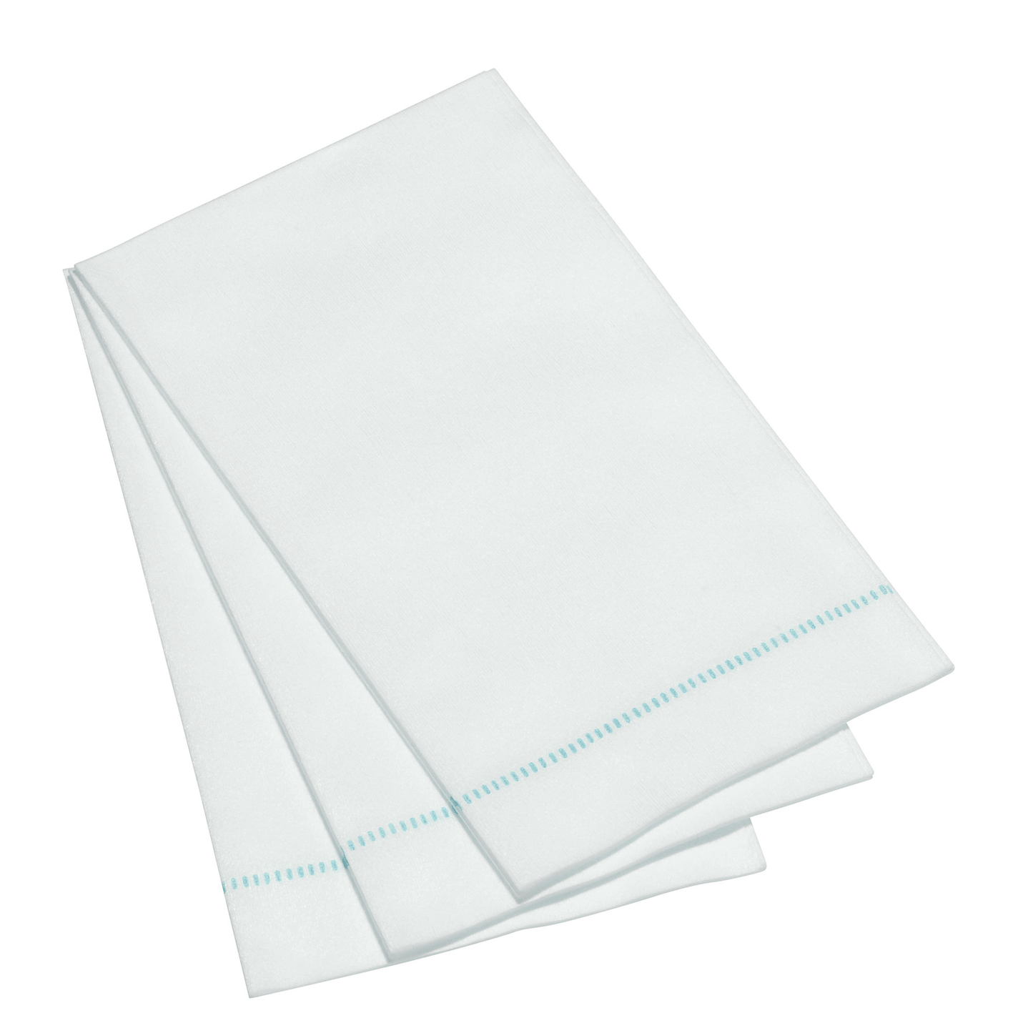 25ct Hemstitch Napkins | Dinner, Cocktail & Guest Size: Silver Grey / Guest Towel (33x40cm)