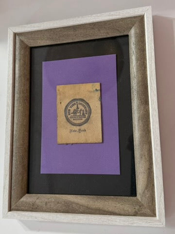 Vintage NYU Tobacco Framed Patch