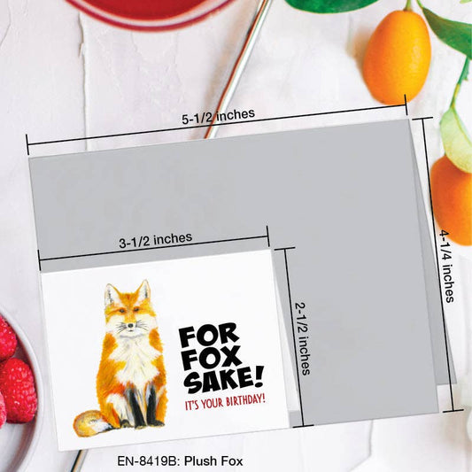 Plush Fox, Greeting Card (#8419B): EN Card