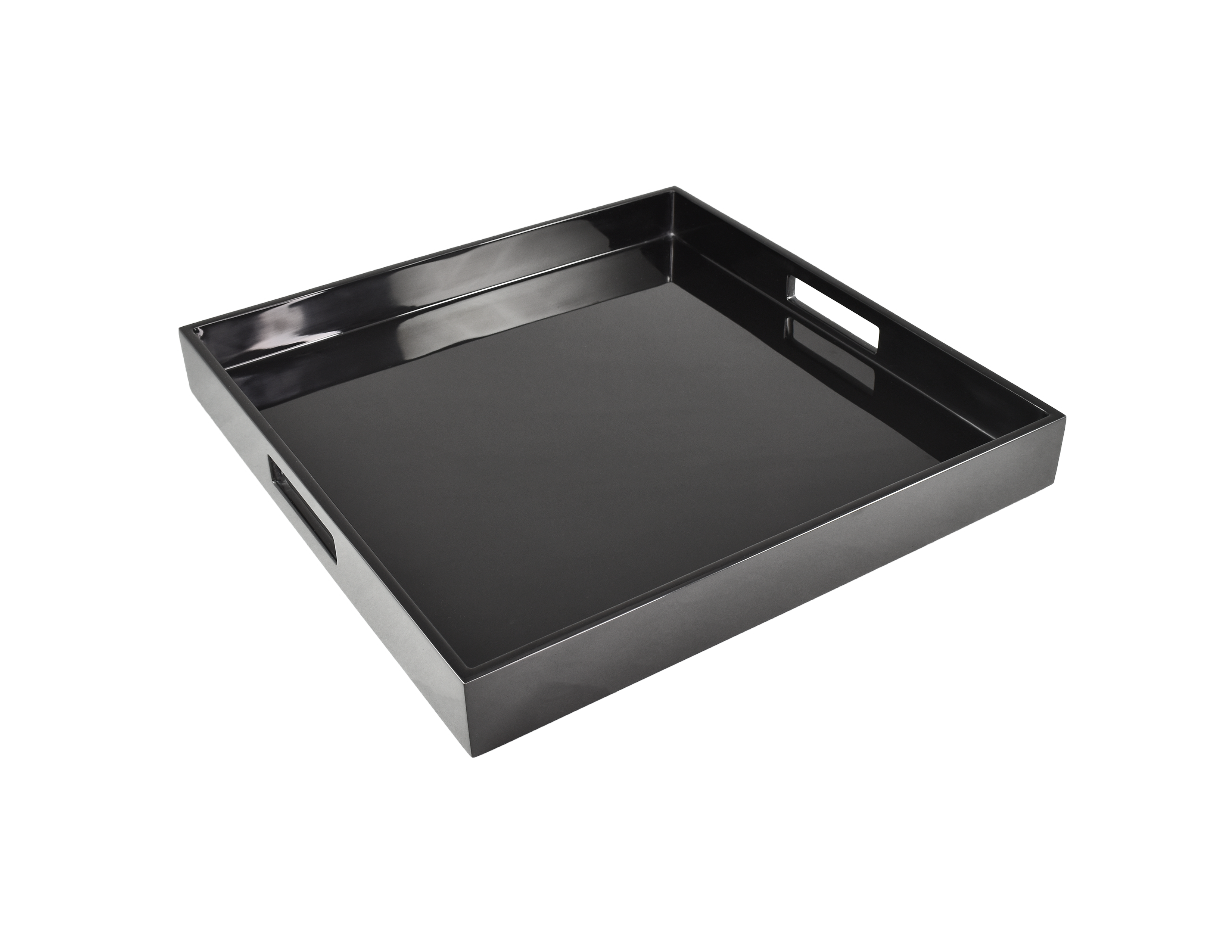 Black 16" Square Serving Tray