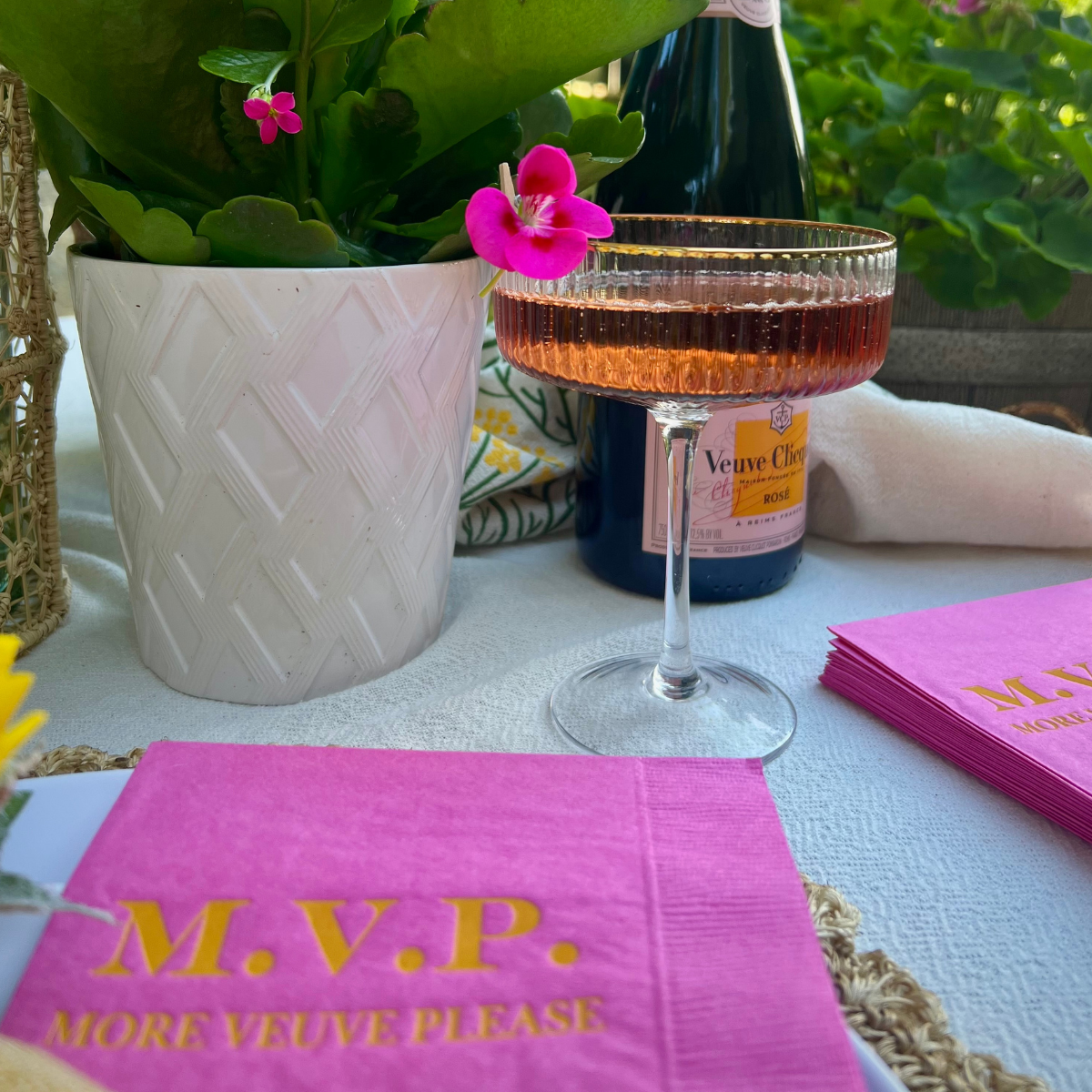 M.V.P. More Veuve Please Cocktail Paper Napkins