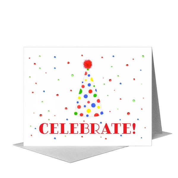 Party Hat, Greeting Card (#8607BF)