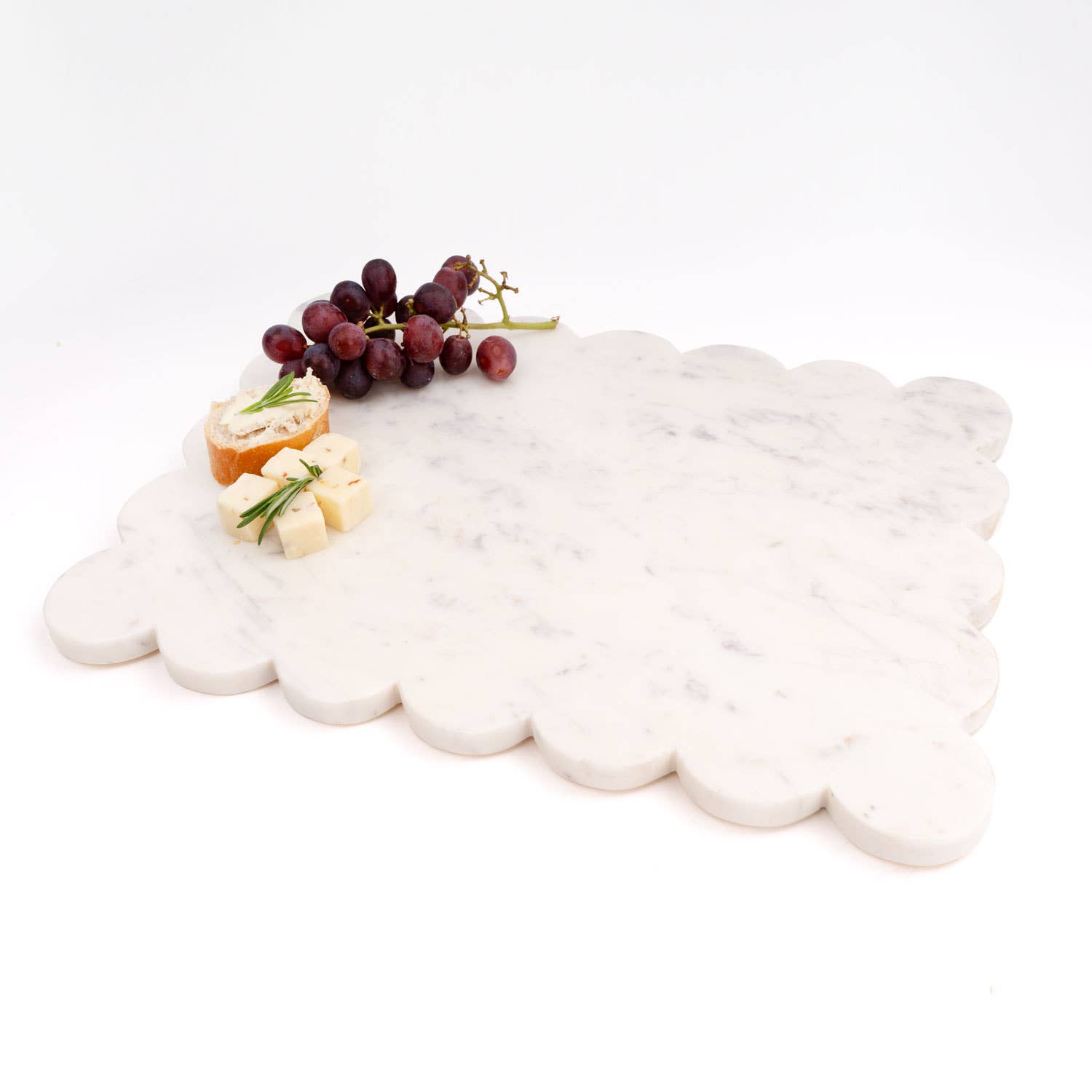 White Marble Scalloped Serving Board - Thumbnail 3