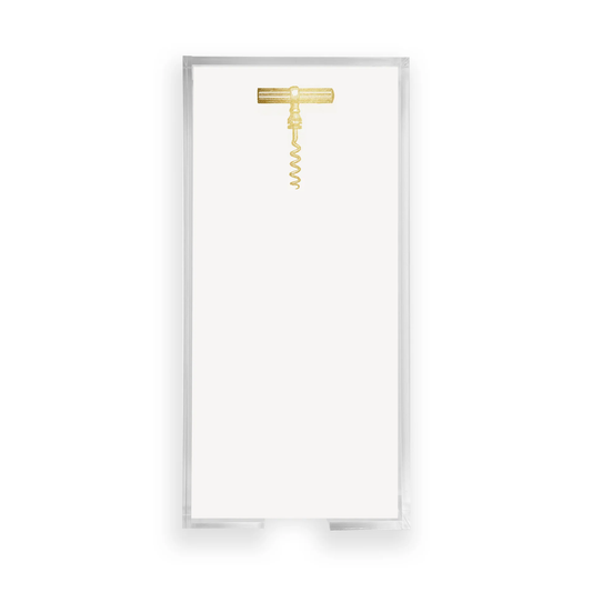 Gold Foil Corkscrew Notepad