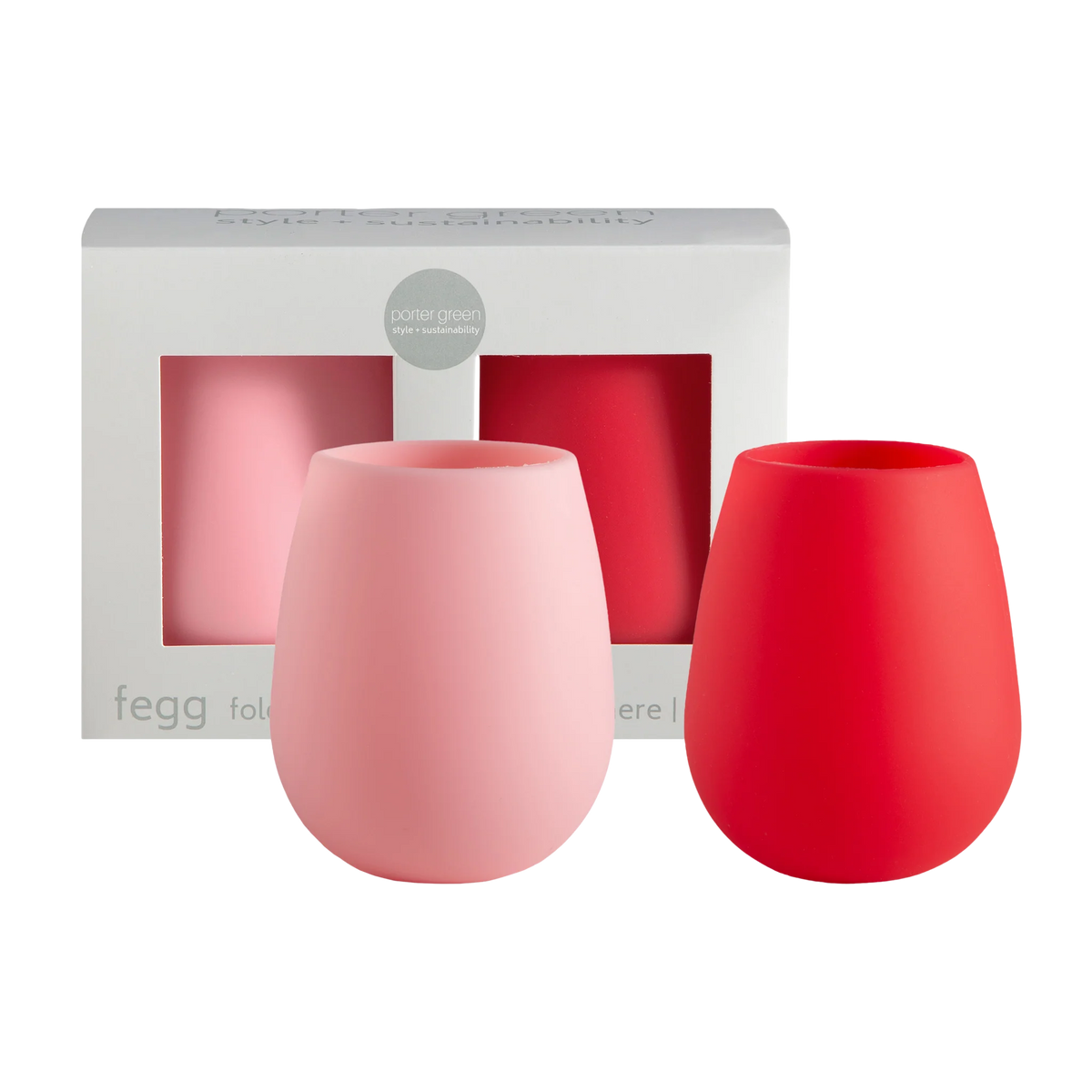 cherry + blush | fegg | silicone unbreakable glasses