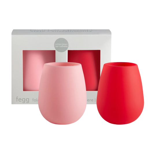 cherry + blush | fegg | silicone unbreakable glasses