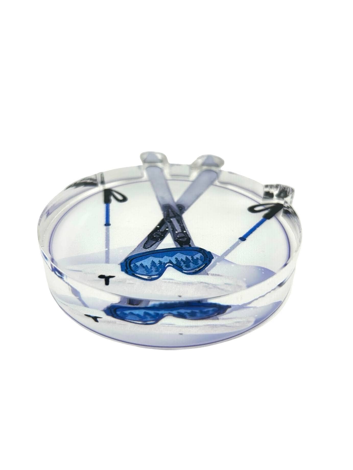 Acrylic Napkin Weight, Ski
