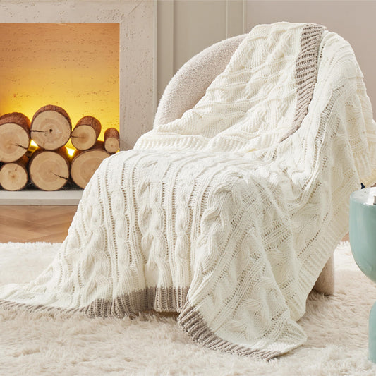 Cableknit Throw / Linen