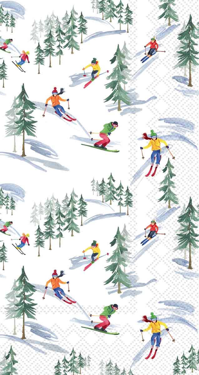 Paper Guest Towel 16 Ct Down The Slope Christmas