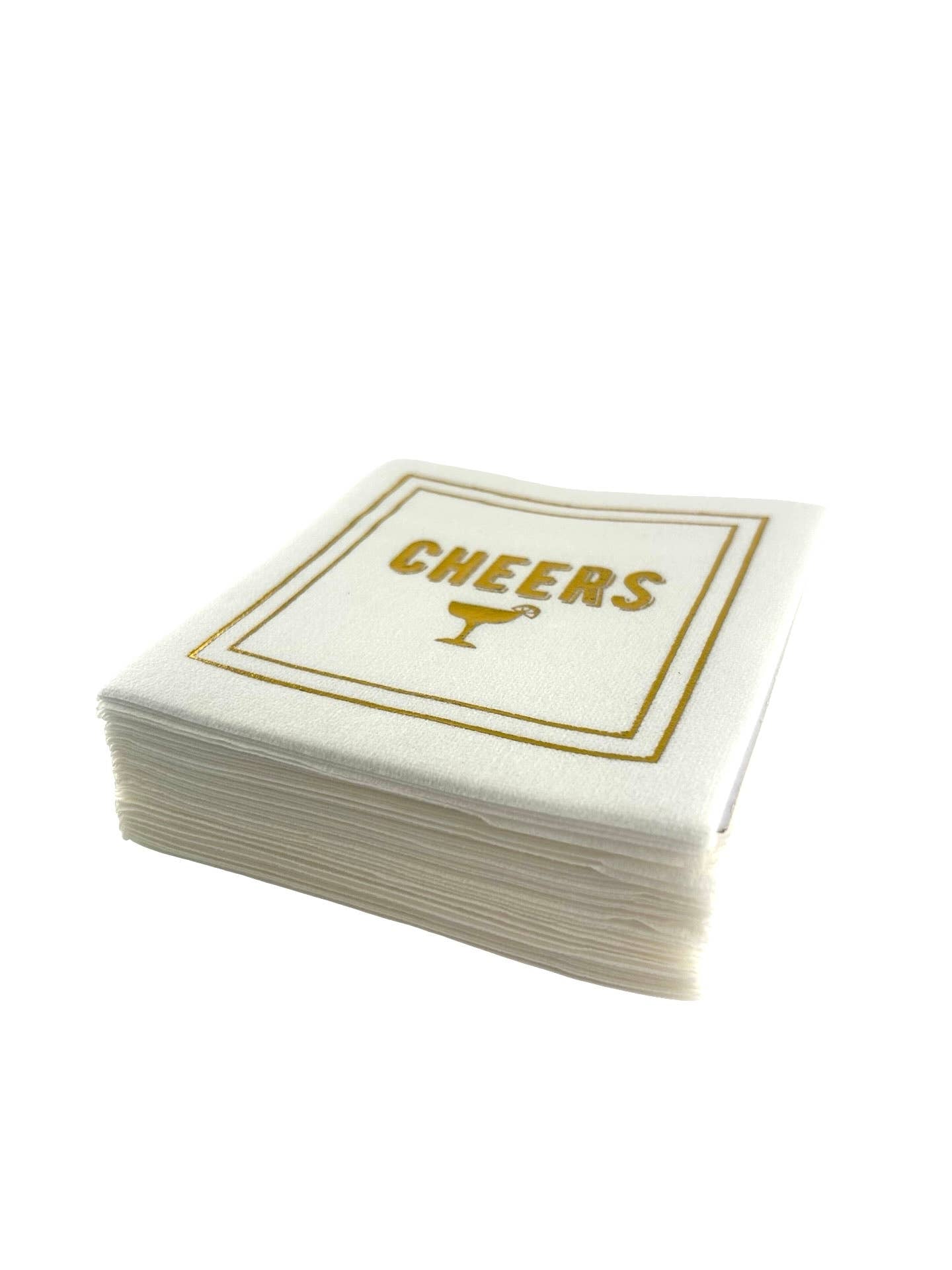 Linen-Feel Cocktail Napkins, Cheers