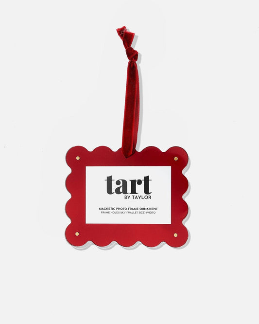 Red Chrome Frame Ornament
