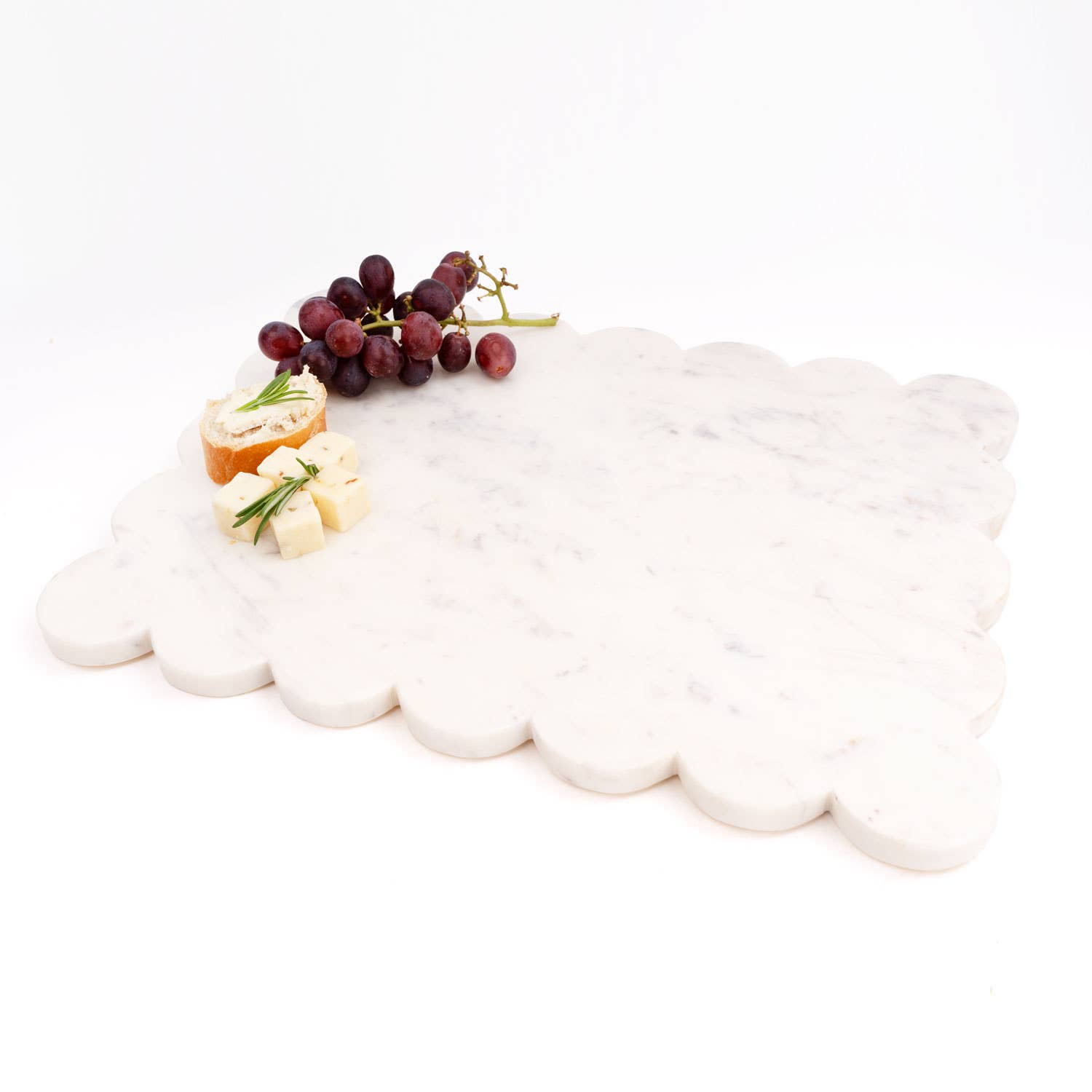 White Marble Scalloped Serving Board - Thumbnail 5